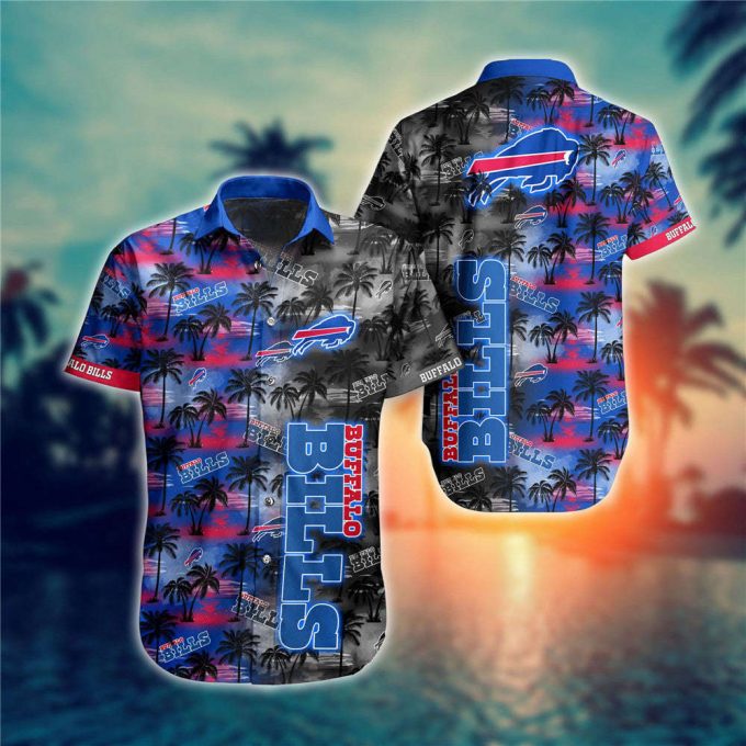 Buffalo Bills Hawaiian Shirt Palm Tree Pattern 3