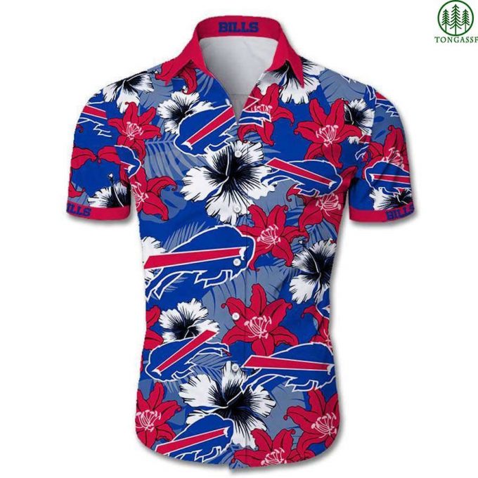 Buffalo Bills Hawaiian Shirt Tropical Flower 1