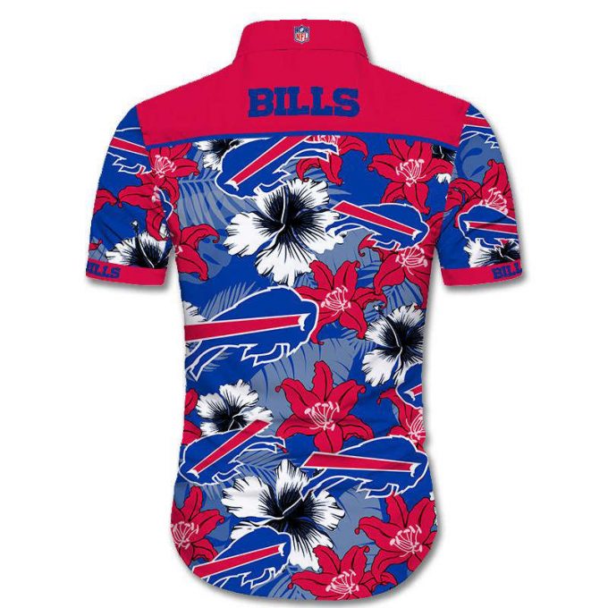 Buffalo Bills Hawaiian Shirt Tropical Flower Short Sleeve 2