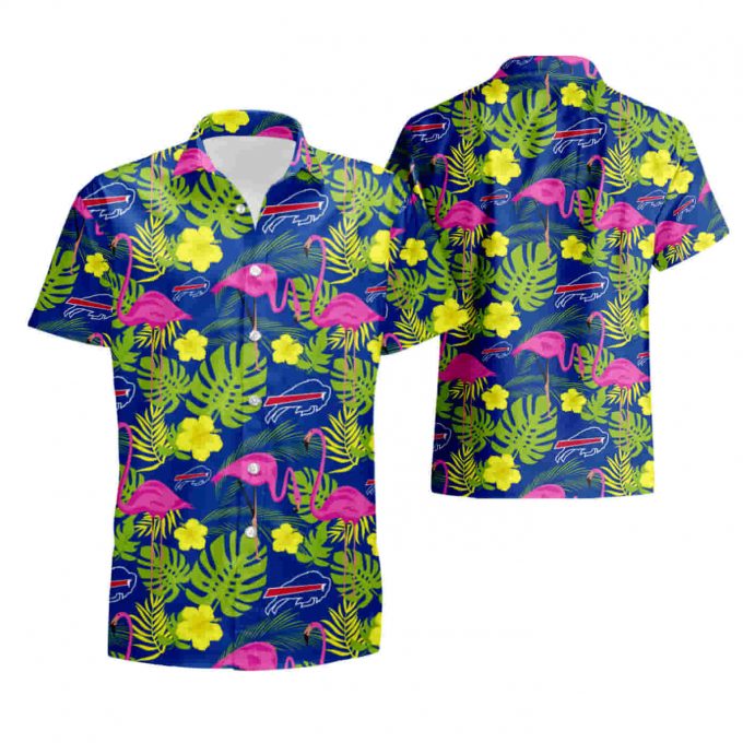 Buffalo Bills Nfl Highlights Button Up Stork Leaf Hawaiian Shirt Summer Shirt 2
