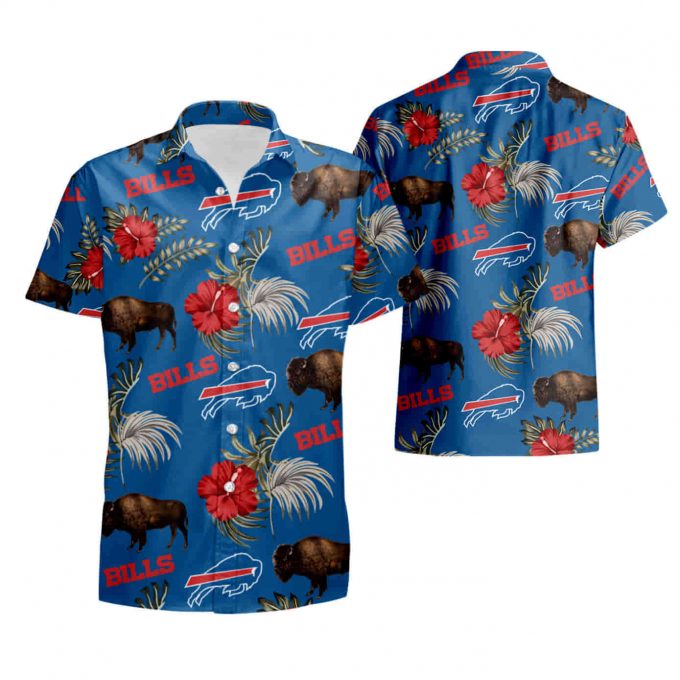 Buffalo Bills Nfl Wildlife Button Up Hawaiian Shirt Summer Shirt 4