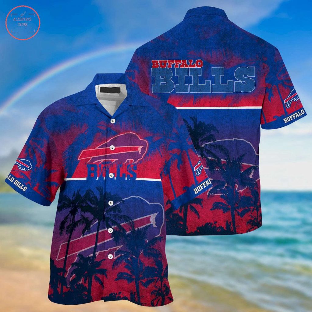 Buffalo Bills Palm Hawaiian Shirt 2