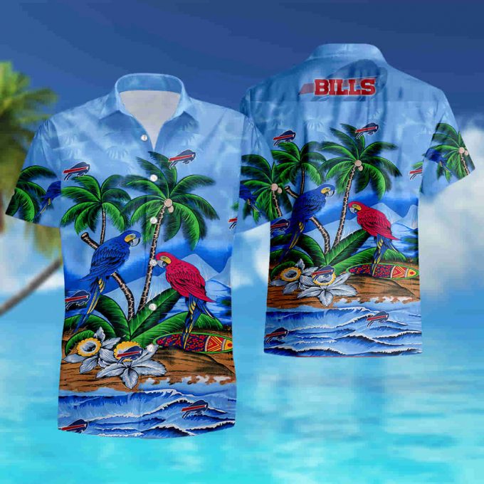 Buffalo Bills Parrots Couple Hawaiian Shirt Summer Shirt 4