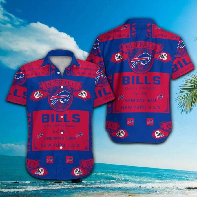 Buffalo Bills Short Sleeve Button Up Tropical Aloha Hawaiian Shirt Set For Men Women Gift For Fans 1