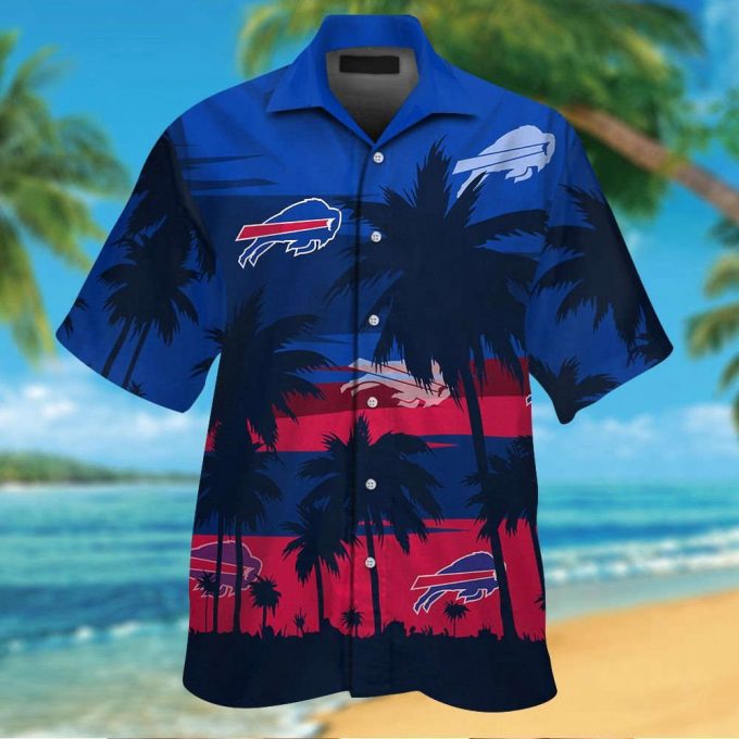 Buffalo Bills Short Sleeve Button Up Tropical Aloha Hawaiian Shirt Set For Men Women Gift For Fans 1