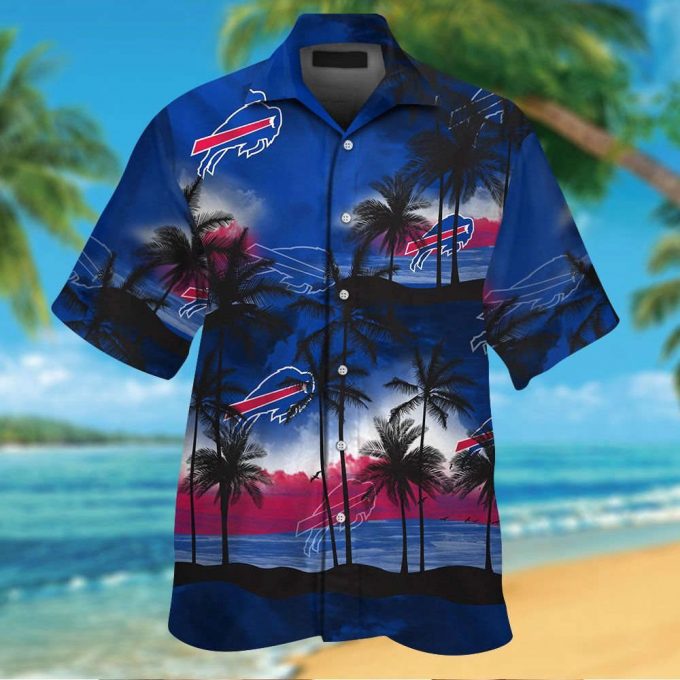 Buffalo Bills Short Sleeve Button Up Tropical Aloha Hawaiian Shirt Set For Men Women Gift For Fans 1