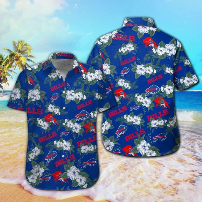 Buffalo Bills Short Sleeve Button Up Tropical Aloha Hawaiian Shirt Set For Men Women Gift For Fans 1