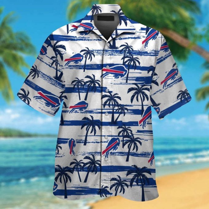 Buffalo Bills Short Sleeve Button Up Tropical Aloha Hawaiian Shirt Set For Men Women Gift For Fans