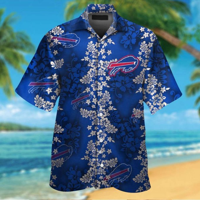 Buffalo Bills Short Sleeve Button Up Tropical Aloha Hawaiian Shirt Set For Men Women Gift For Fans