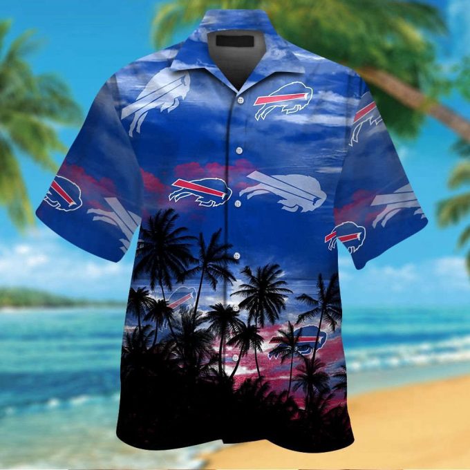 Buffalo Bills Short Sleeve Button Up Tropical Aloha Hawaiian Shirt Set For Men Women Gift For Fans 1