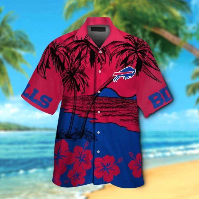 Buffalo Bills Short Sleeve Button Up Tropical Aloha Hawaiian Shirt Set For Men Women Gift For Fans