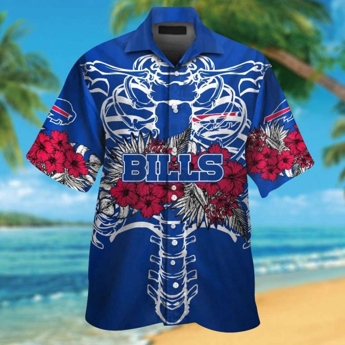 Buffalo Bills Short Sleeve Button Up Tropical Aloha Hawaiian Shirt Set For Men Women Gift For Fans 1