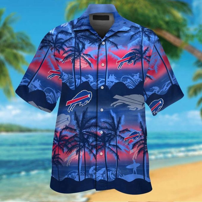 Buffalo Bills Short Sleeve Button Up Tropical Aloha Hawaiian Shirt Set For Men Women Gift For Fans 1