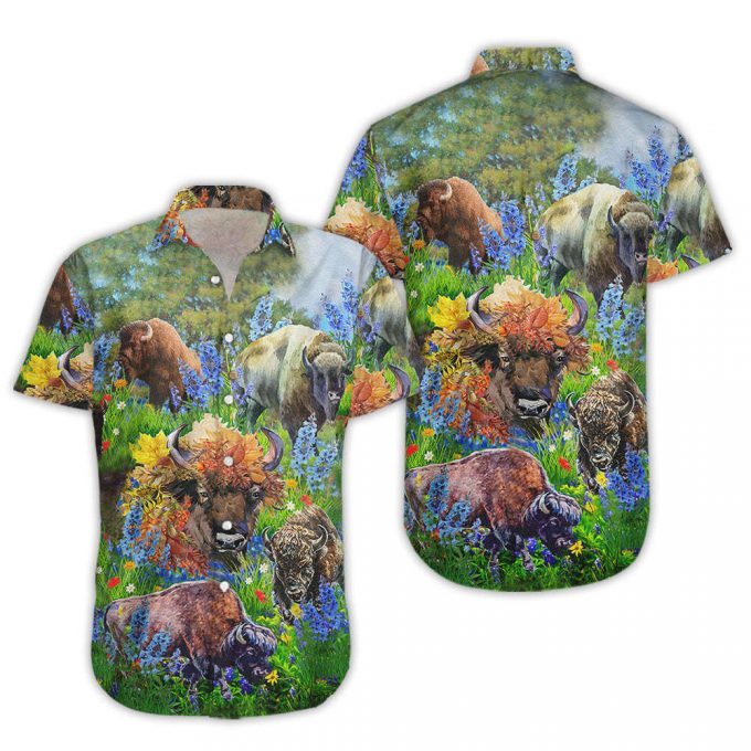 Buffalo Love Animals - Hawaiian Shirt,Hawaiian Shirt Gift, Christmas Gift 4