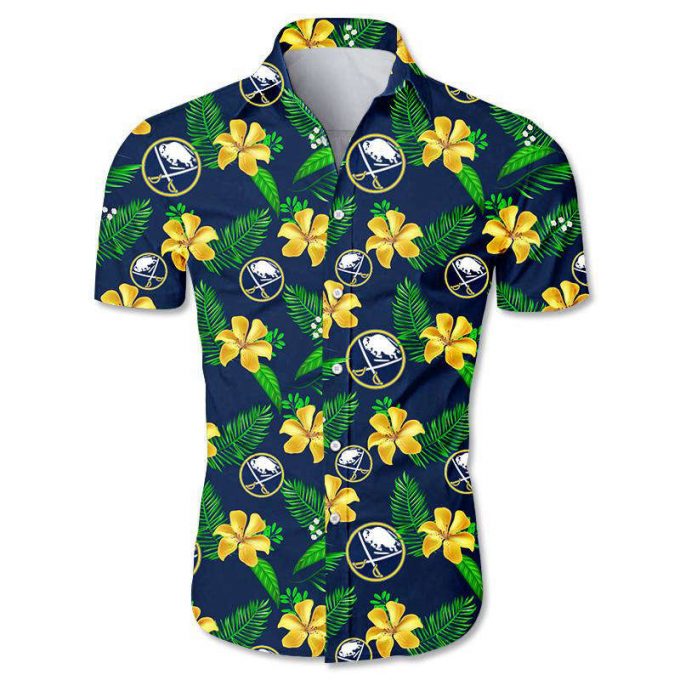 Buffalo Sabres Hawaiian Shirt Floral Button Up 1