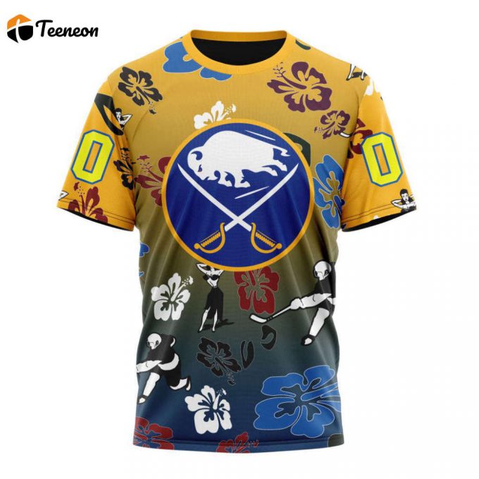 Buffalo Sabres Hawaiian Style Designs Unisex T-Shirt For Fans Gifts 2024 1