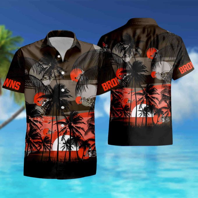 Cleveland Browns Coconut Island Sunset Hawaiian Shirt Summer Shirt 4