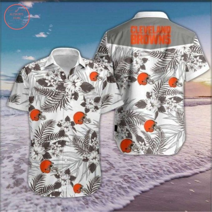 Cleveland Browns Floral Hawaiian Shirts 1