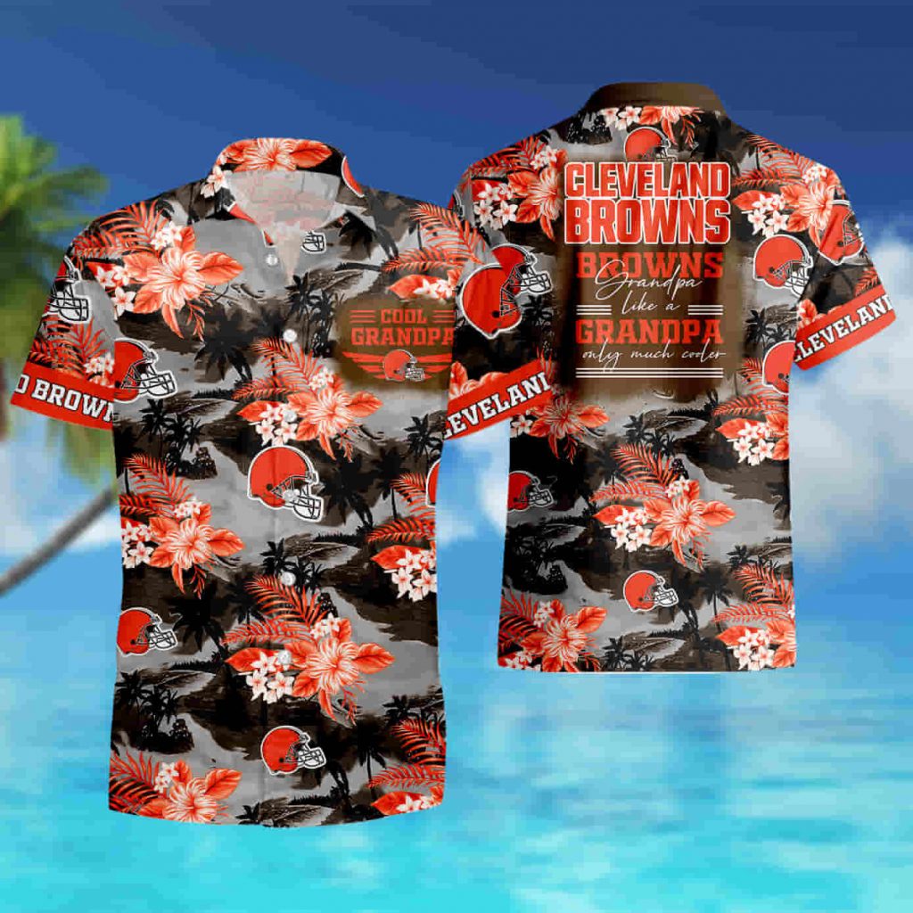 Cleveland Browns For Grandparent Hawaiian Shirt Summer Shirt 8