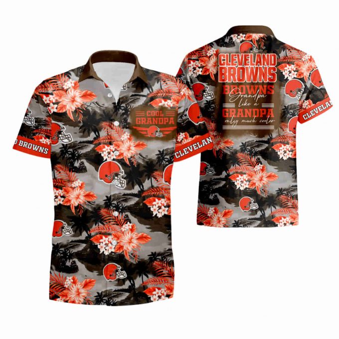 Cleveland Browns For Grandparent Hawaiian Shirt Summer Shirt 3