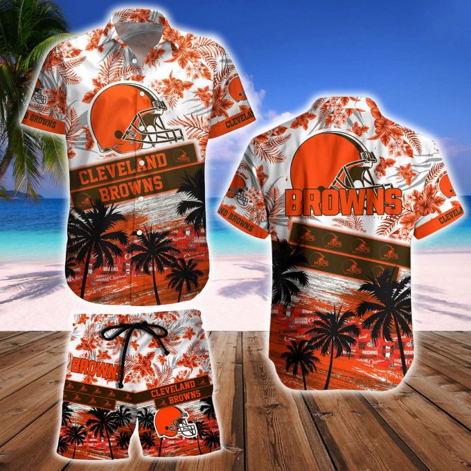 Cleveland Browns Hawaiian Shirt And Beach Short 1