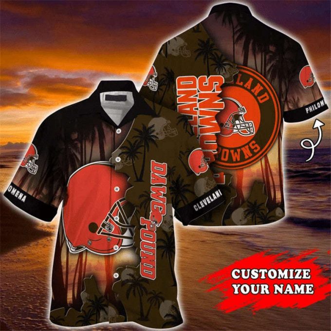 Cleveland Browns Hawaiian Shirt Customize Your Name 3
