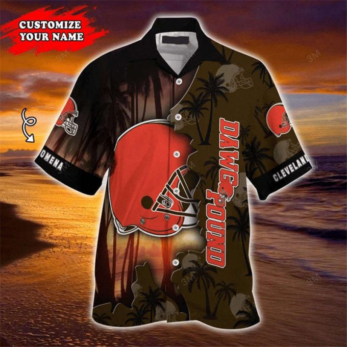 Cleveland Browns Hawaiian Shirt Customize Your Name 1