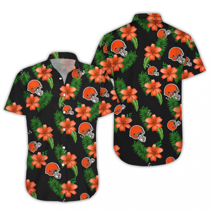 Cleveland Browns Hawaiian Shirt – Dnstyles_Hawaiian Shirt Gift, Christmas Gift 4