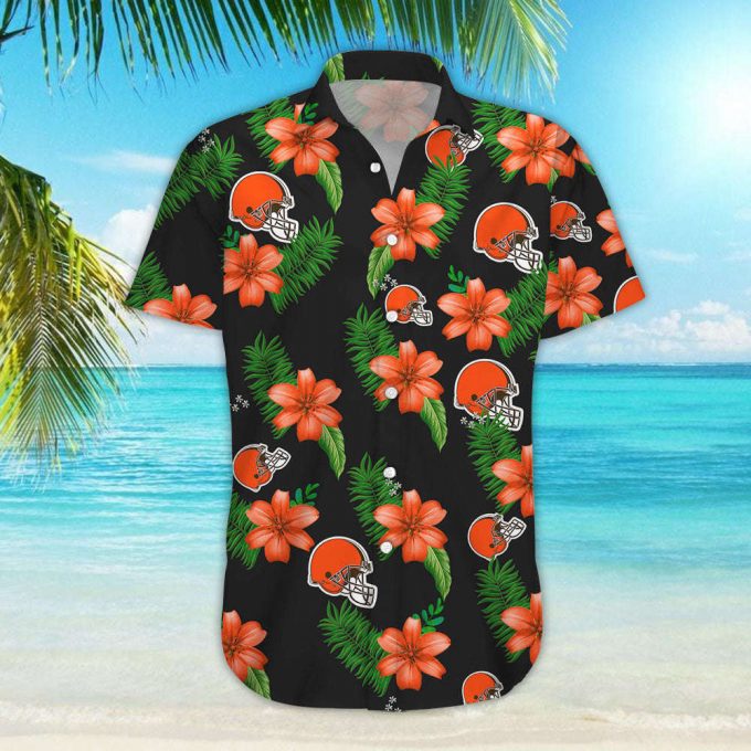 Cleveland Browns Hawaiian Shirt – Dnstyles_Hawaiian Shirt Gift, Christmas Gift 5