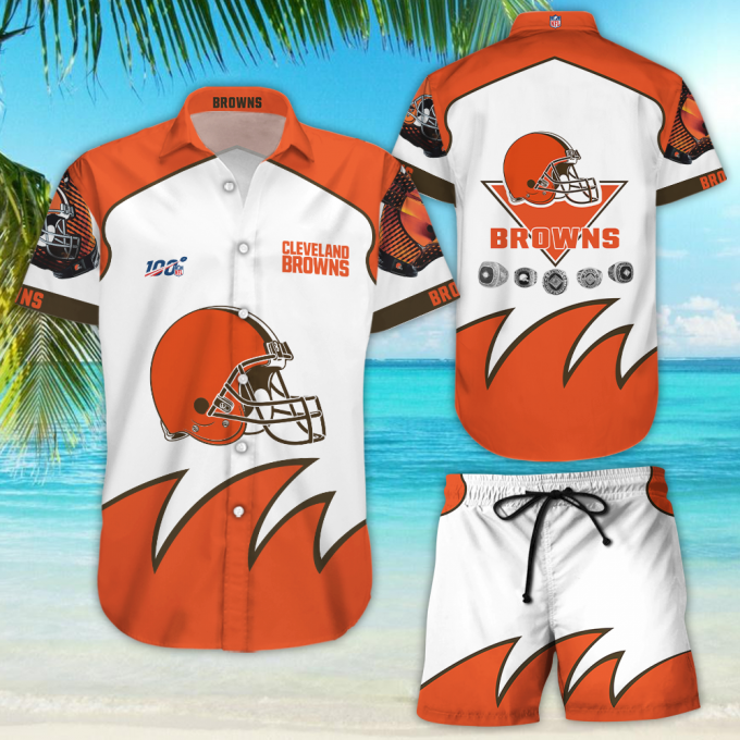 Cleveland Browns Hawaiian Shirt Summer_Hawaiian Shirt Gift, Christmas Gift 2