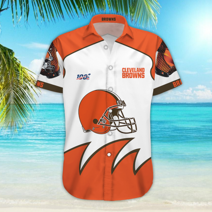 Cleveland Browns Hawaiian Shirt Summer_Hawaiian Shirt Gift, Christmas Gift 5