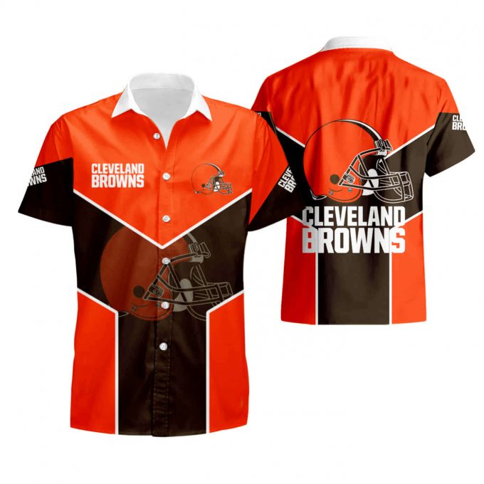 Cleveland Browns Logo Summer1 Hawaiian Shirt Summer Shirt 3