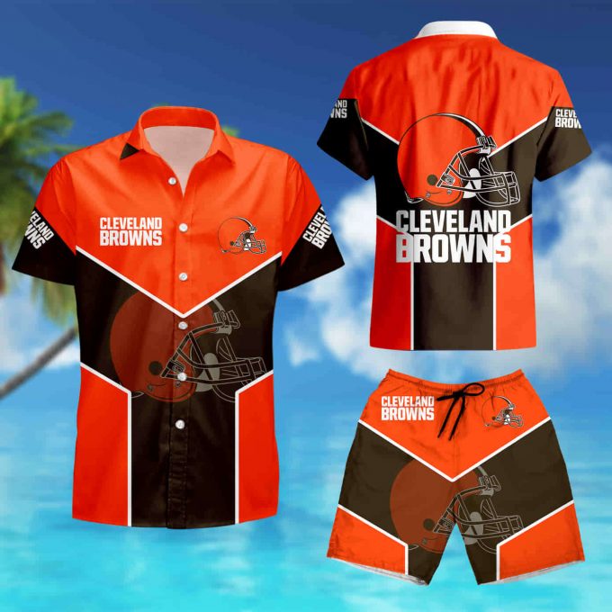 Cleveland Browns Logo Summer1 Hawaiian Shirt Summer Shirt 4