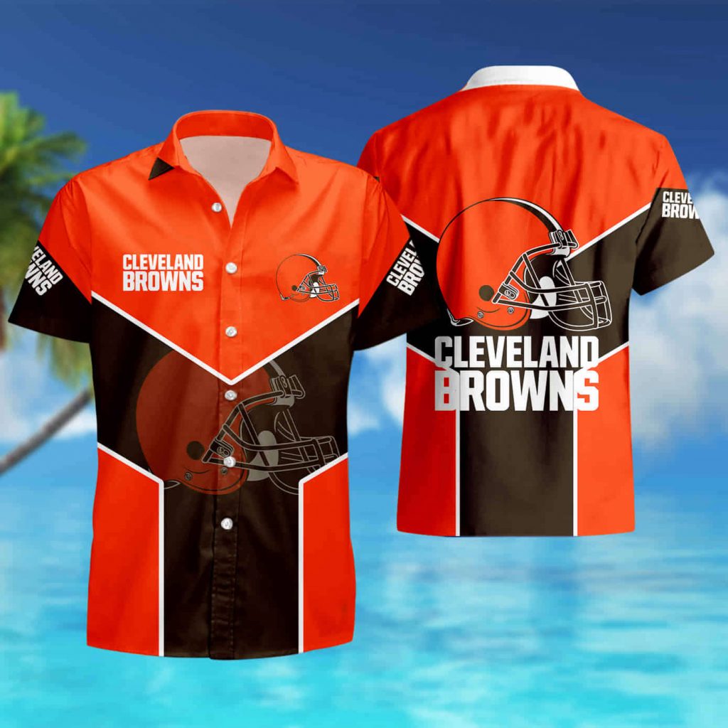 Cleveland Browns Logo Summer1 Hawaiian Shirt Summer Shirt 14