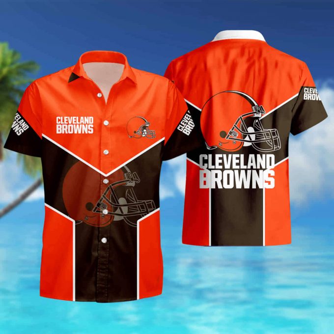 Cleveland Browns Logo Summer1 Hawaiian Shirt Summer Shirt 5