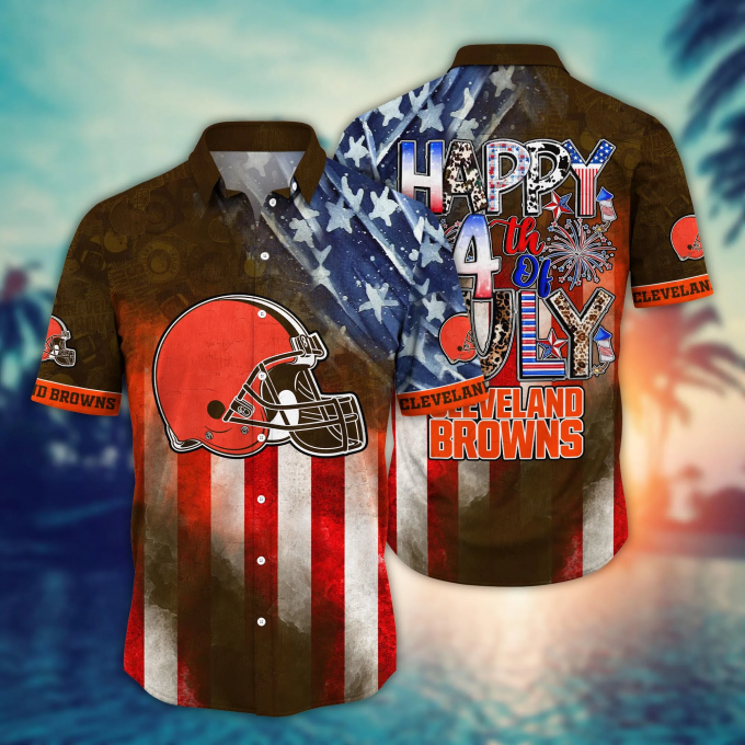 Cleveland Browns Nfl Hawaii Shirt Independence Day, Summer Shirts 1