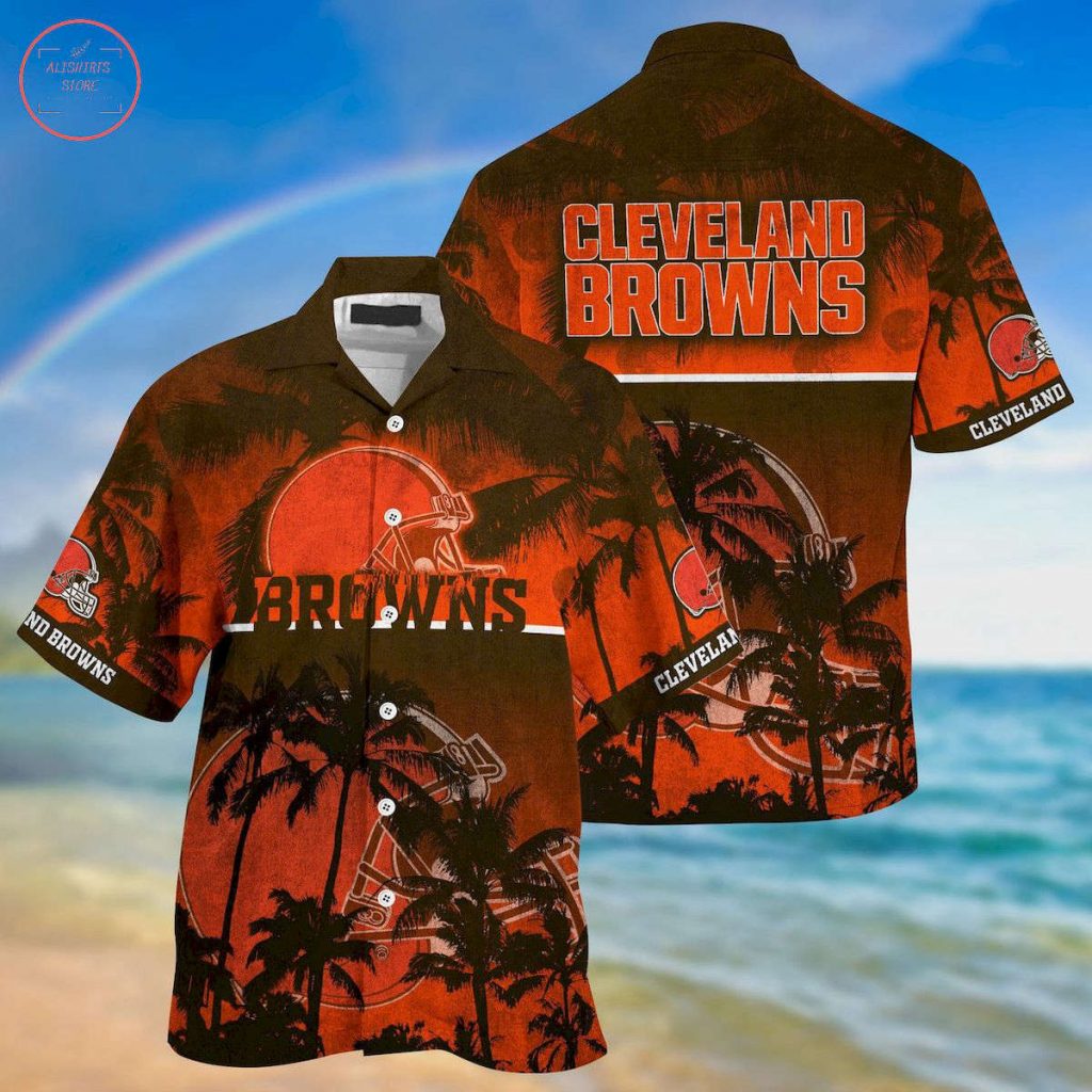 Cleveland Browns Palm Hawaiian Shirt 2