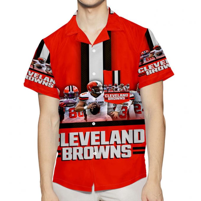 Cleveland Browns Players3 3D All Over Print Summer Beach Hawaiian Shirt With Pocket 1