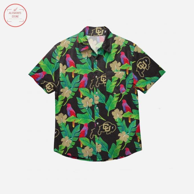 Colorado Buffaloes Floral Hawaiian Shirt 1