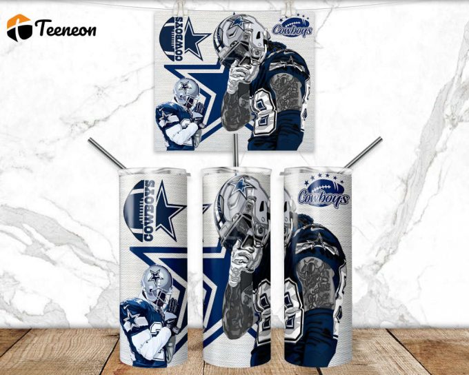 Cowboys Football Tumbler Wrap: 3D Design For Skinny Sublimation – Png Tumbler 1