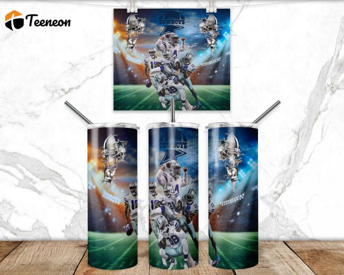 Cowboys Tumbler Wrap 20Oz Png 3D Tumbler Design Skinny Sublimation Download 3D Sublimation Design Tumbler Wrap Skinny 1