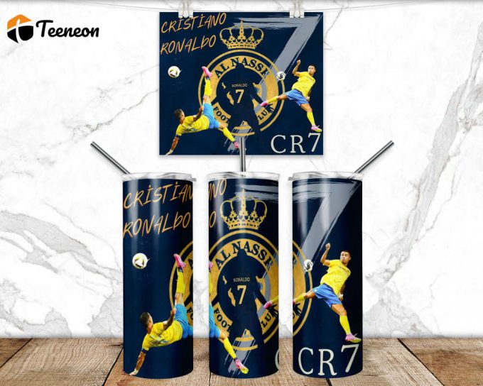 Cristiano Ronaldo Cr7 Tumbler Wrap Png 3D Tumbler Design Skinny Sublimation Tumbler 1