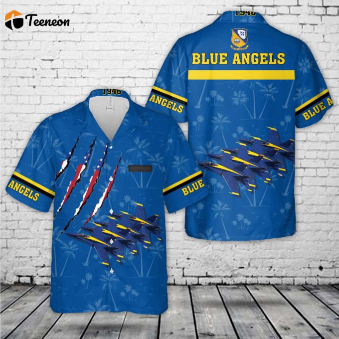 Personalized Us Navy Blue Angels Hawaiian Shirt: Perfect Father S Day Gift For Dad 1