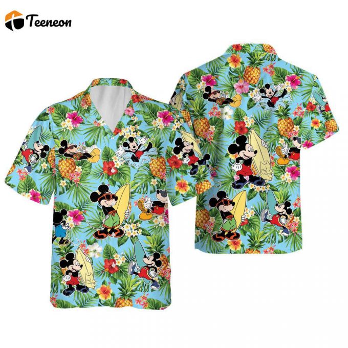 Cute Disney Beach Mickey Hawaii Shirt, 1