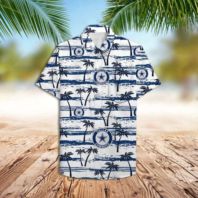 Dallas Cowboy Hawaiian Shirt Beach And Coconut Trees Hawaiian Shirt 2