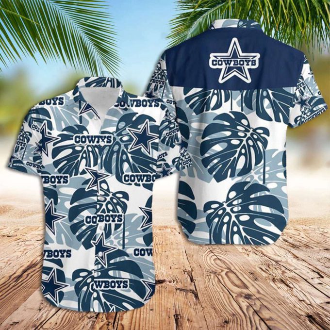 Dallas Cowboy Hawaiian Shirt Cowboys Palm Leaves Aloha Hawaiian Shirt 2