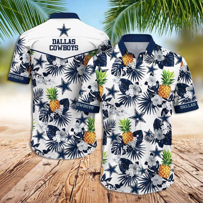 Dallas Cowboy Hawaiian Shirt Tropical Pineapple Hawaiian Shirt 2