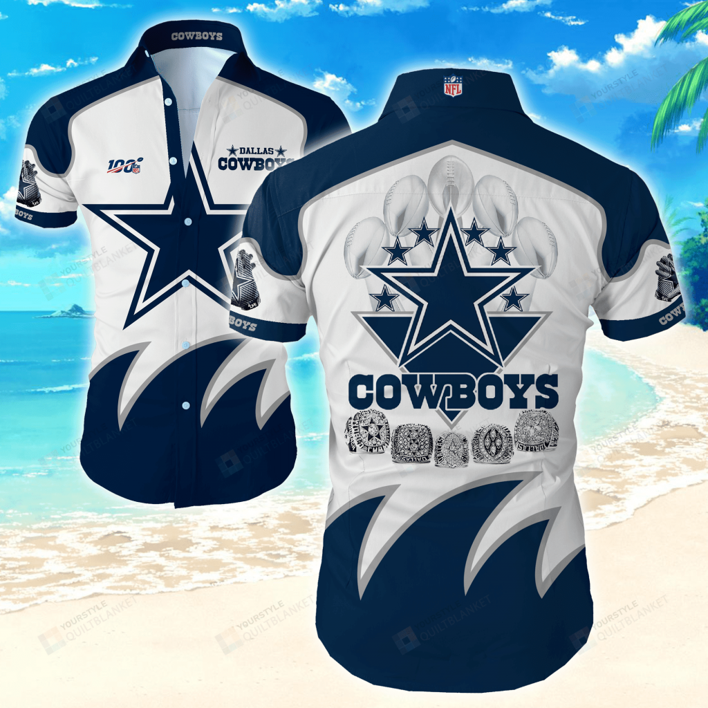 Dallas Cowboy Hawaiian Shirt Tropical Shirt Mens Floral Button Up Shirt 2