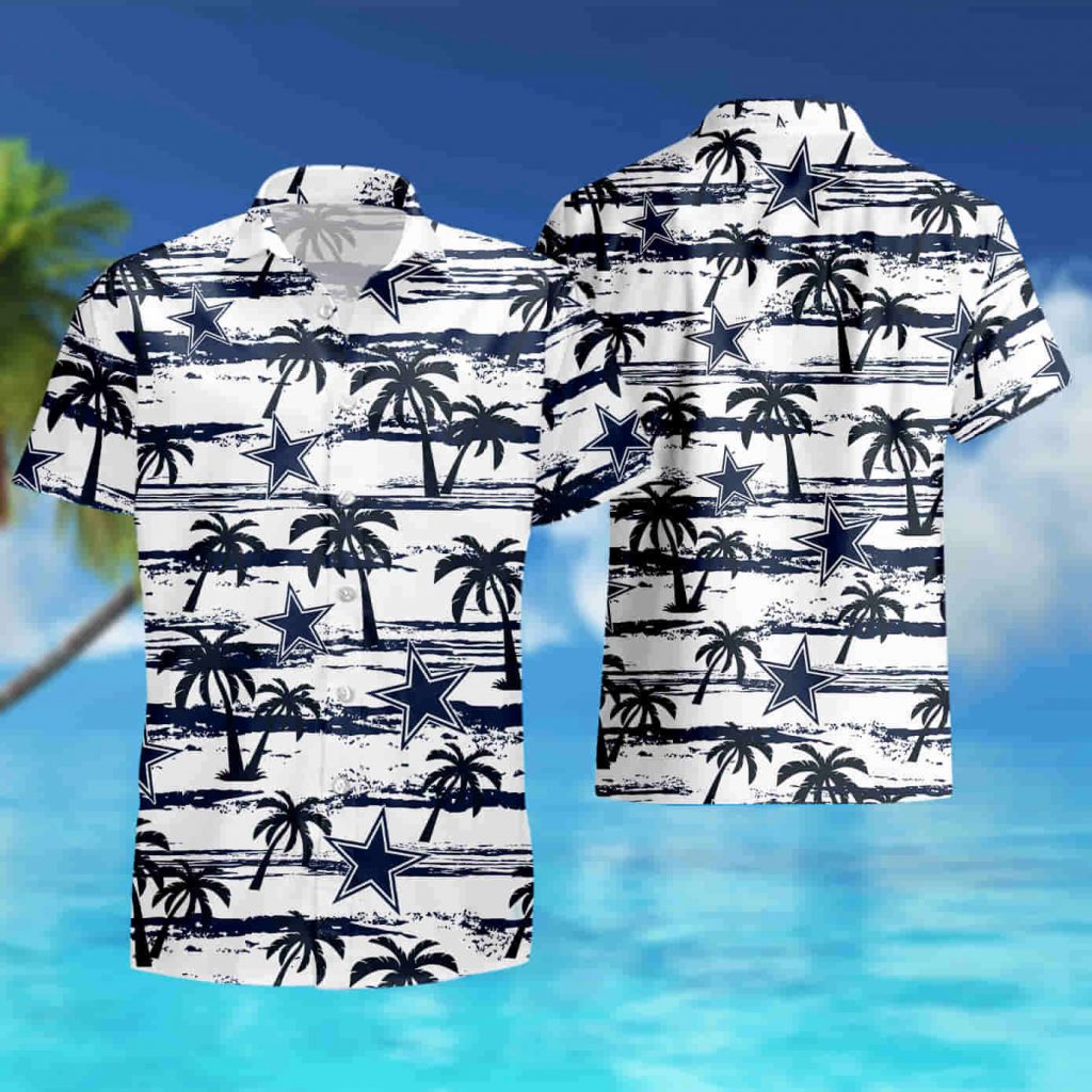 Dallas Cowboys Coconut Pattern White Hawaiian Shirt Summer Shirt 12