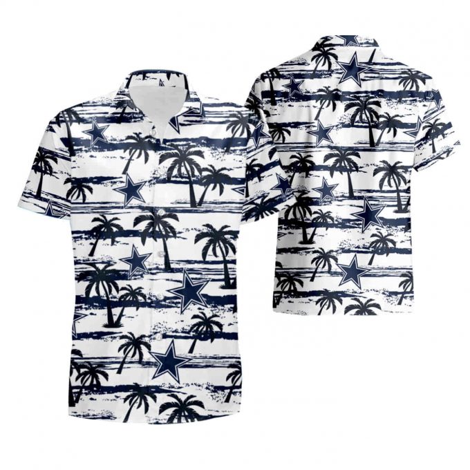 Dallas Cowboys Coconut Pattern White Hawaiian Shirt Summer Shirt 5